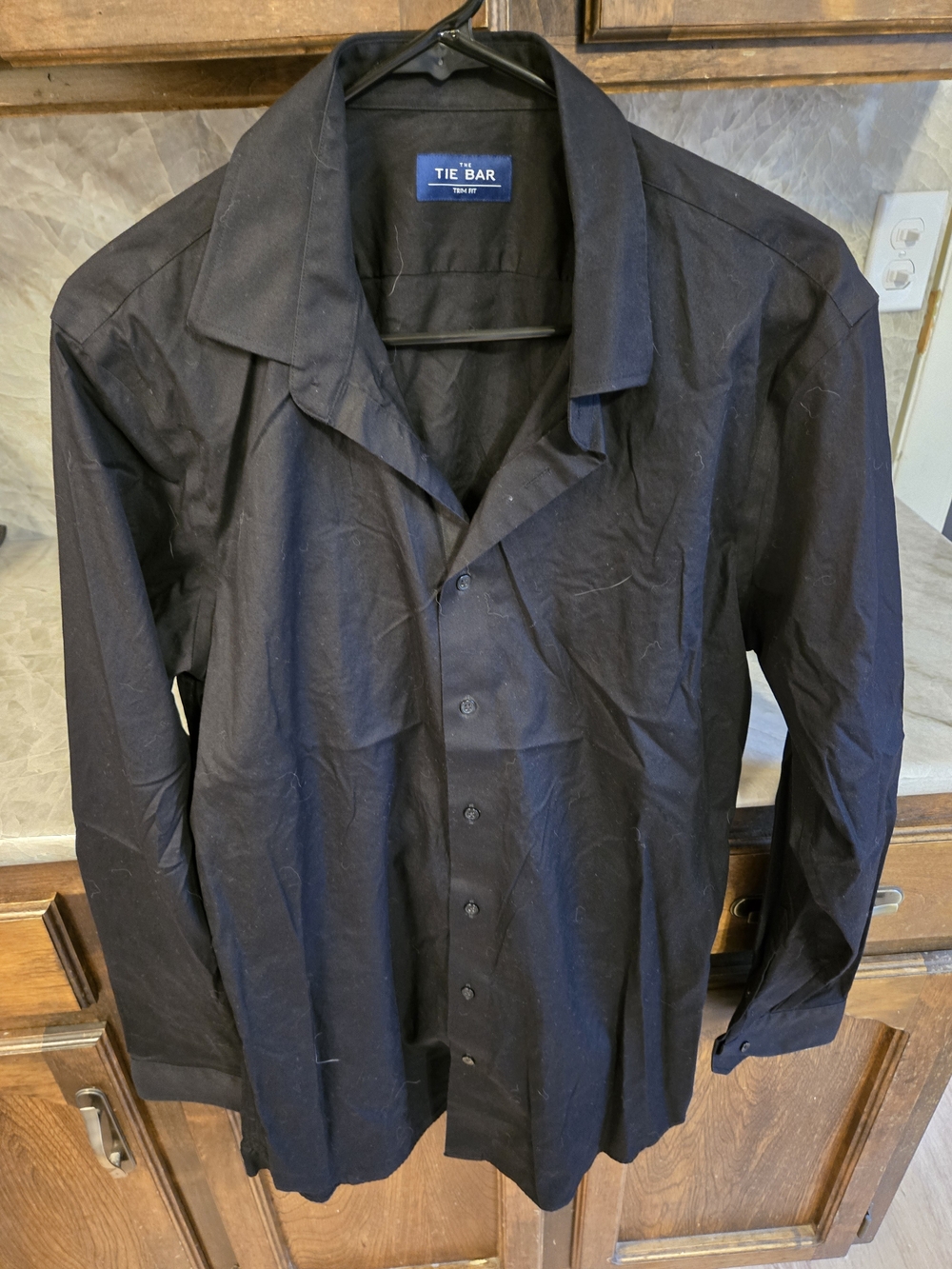 The Tie Bar Men's Black Button-Up Dress Shirt